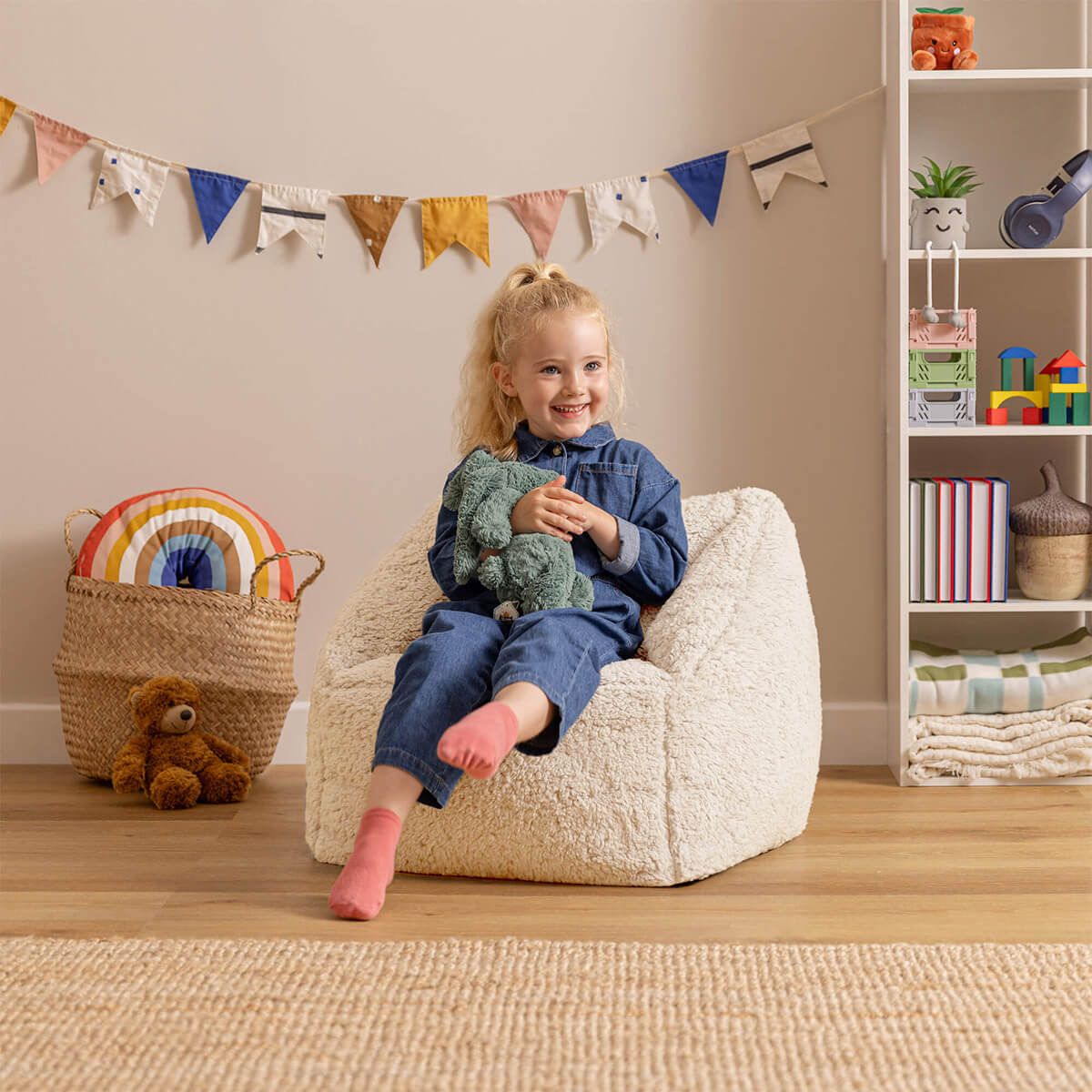 icon® Kids Teddy Fleece Armchair Bean Bag