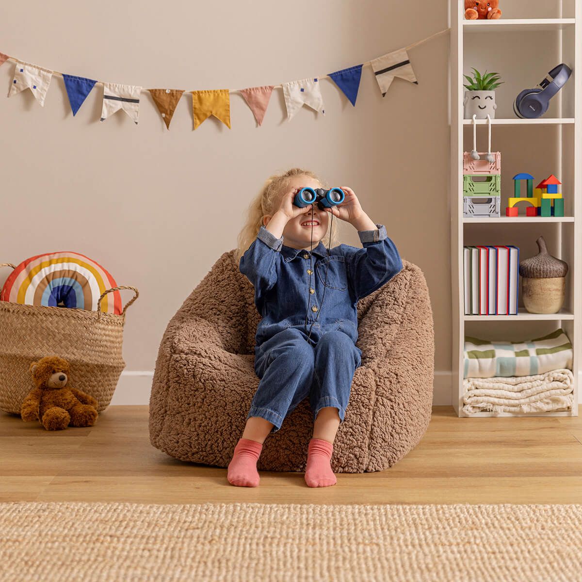 icon® Kids Teddy Fleece Armchair Bean Bag