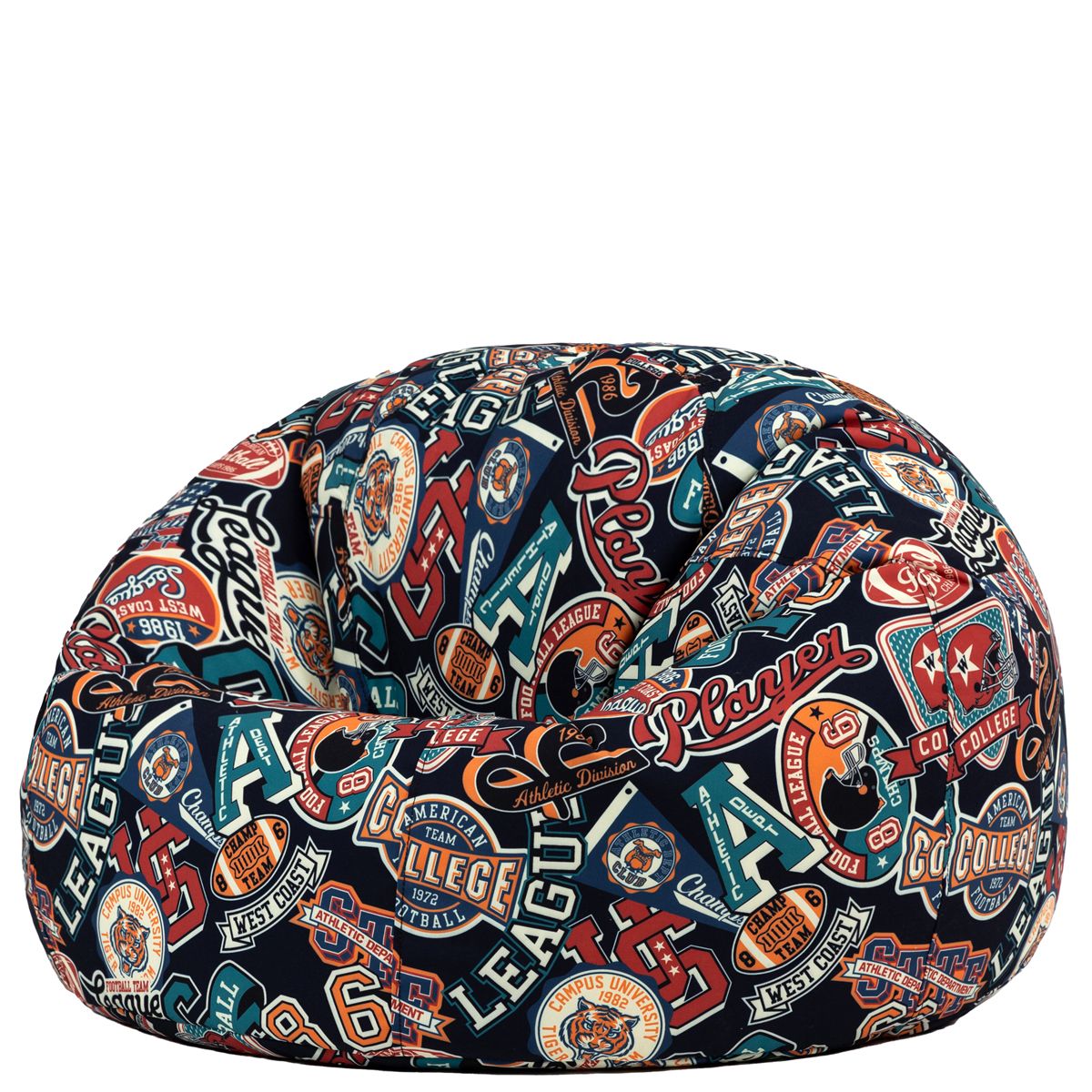 icon® Teen Varsity Footstool Print Classic Bean Bag