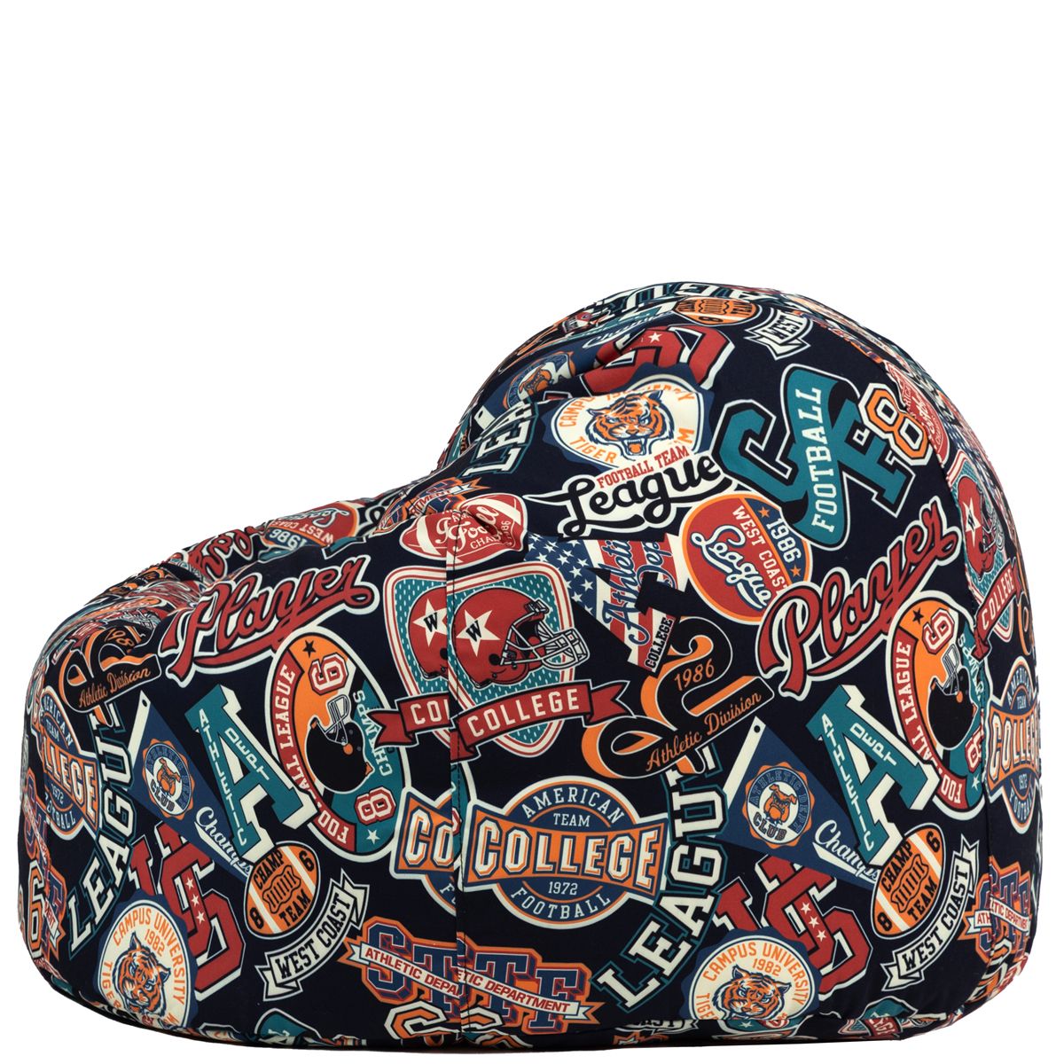 icon® Teen Varsity Footstool Print Classic Bean Bag
