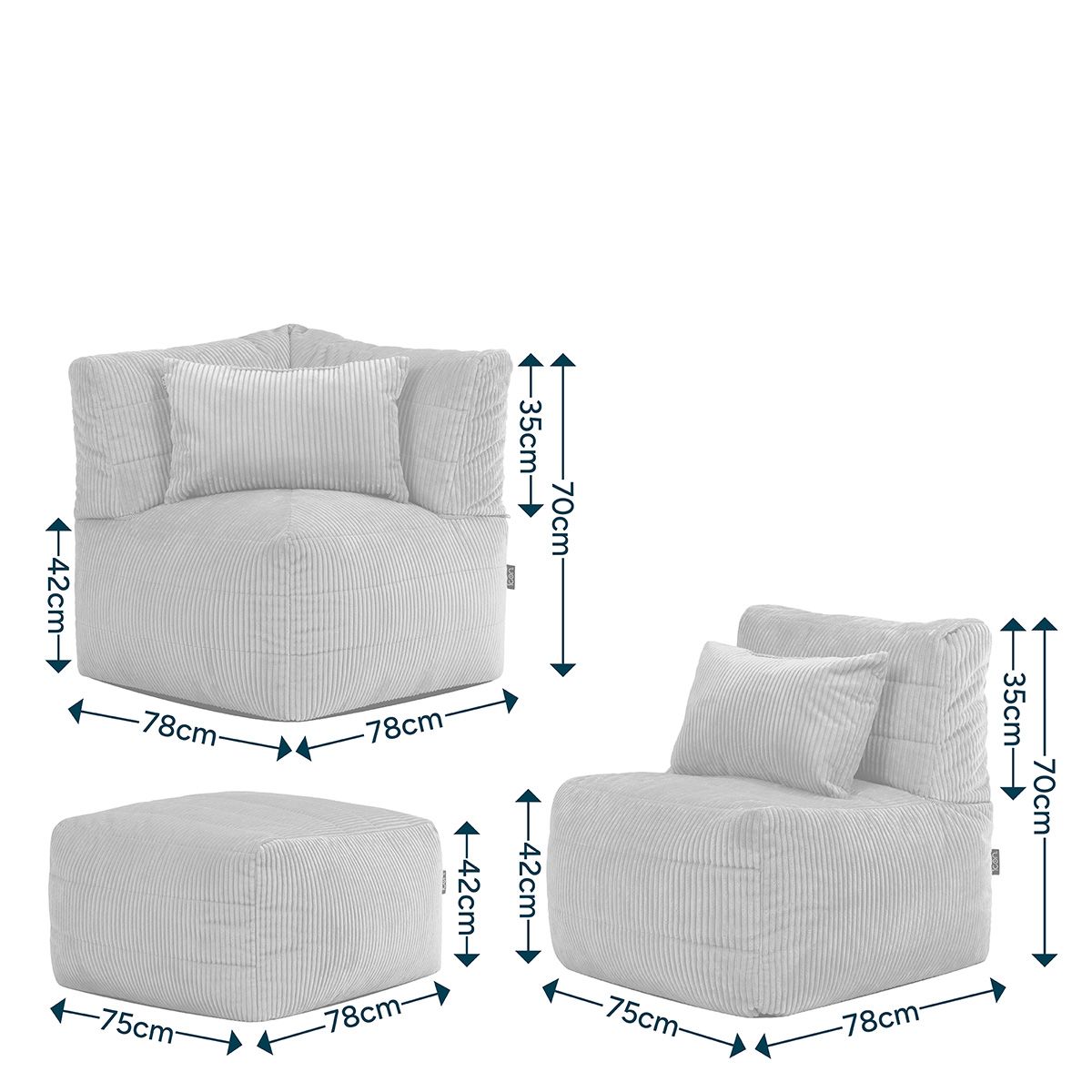 Noa Modular Bean Bag Sofa