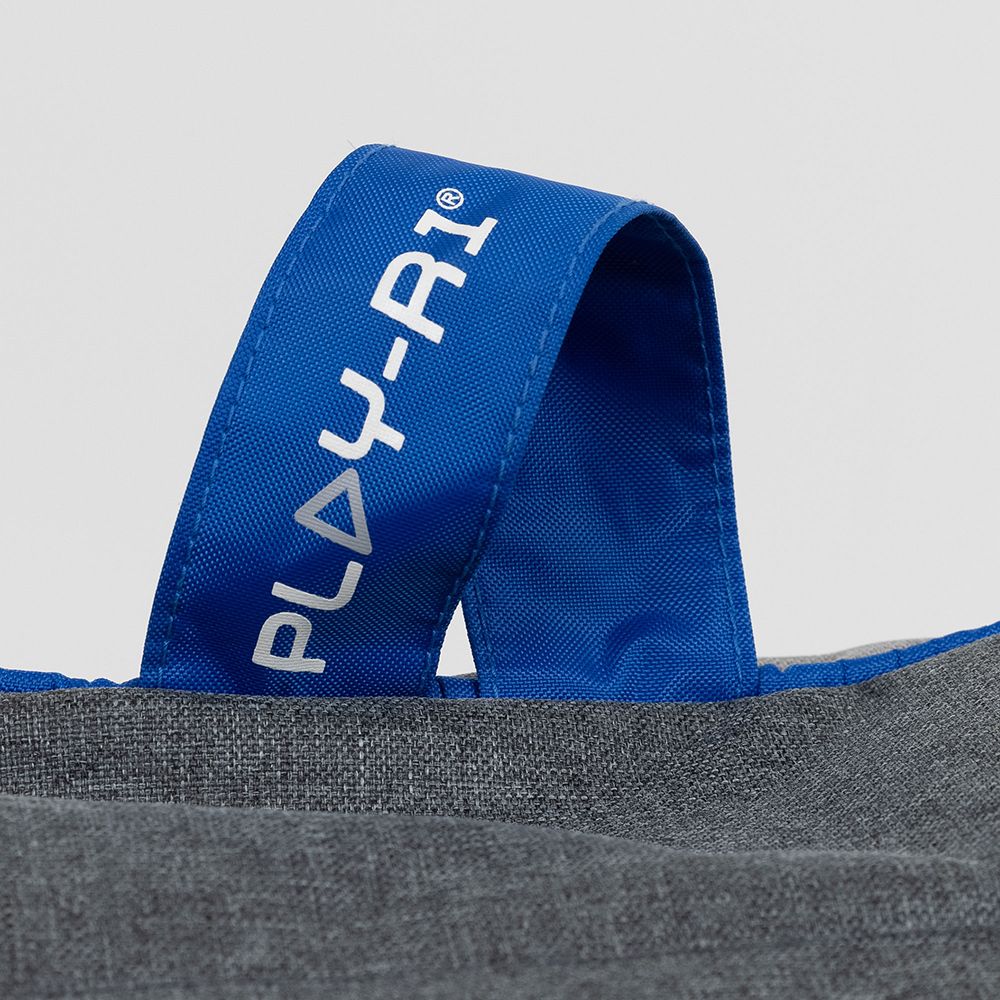 PLAY-R1 Alpha Kids Gaming Bean Bag Chair, Grey