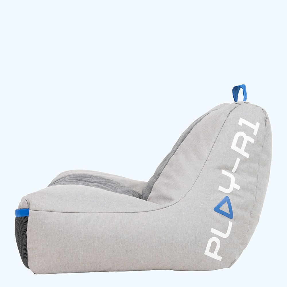 PLAY-R1 Beta Kids Gaming Bean Bag Chair, Grey