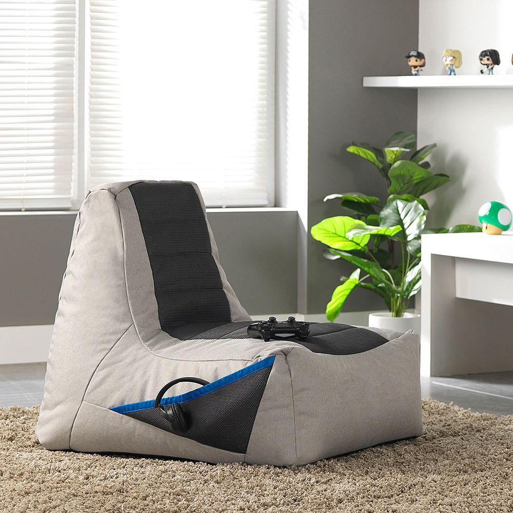 PLAY-R1 Meta Gaming Recliner Bean Bag, Grey