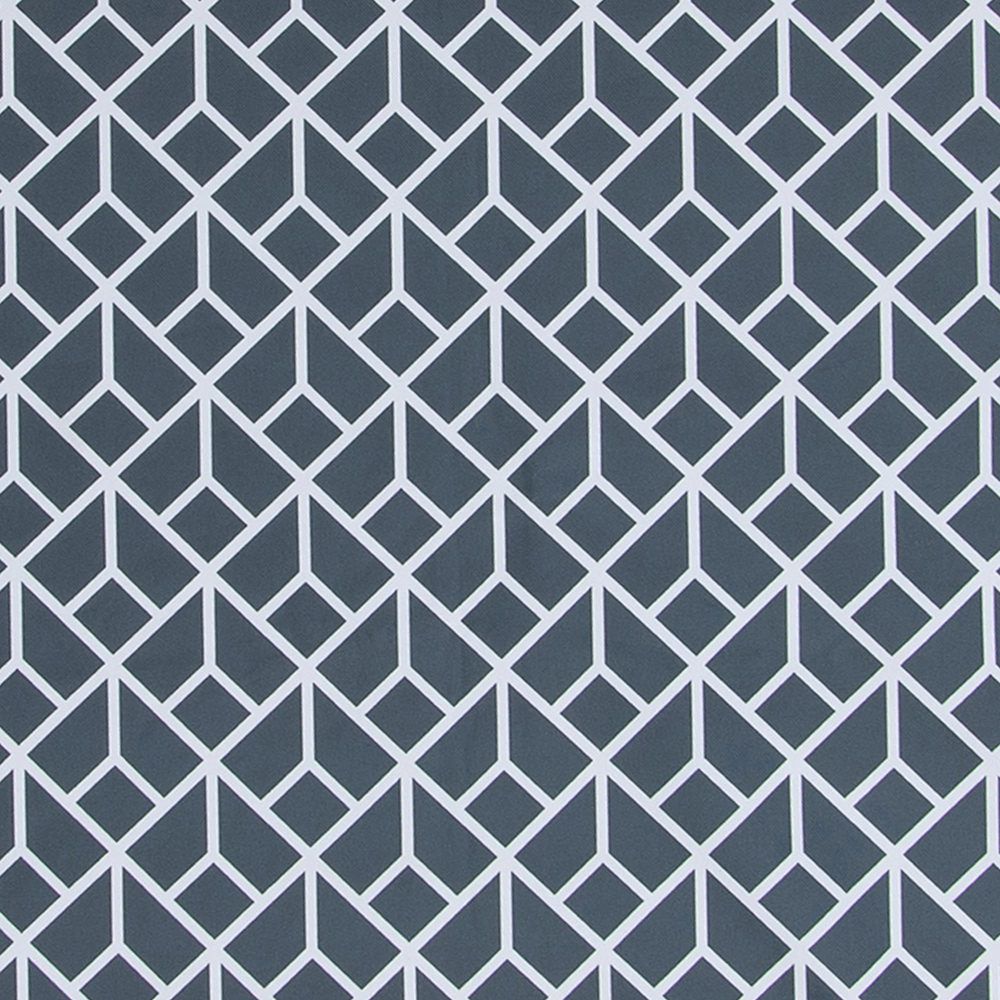 Veeva® Large Geometric Print Indoor Outdoor Bench Pad, Charcoal Grey