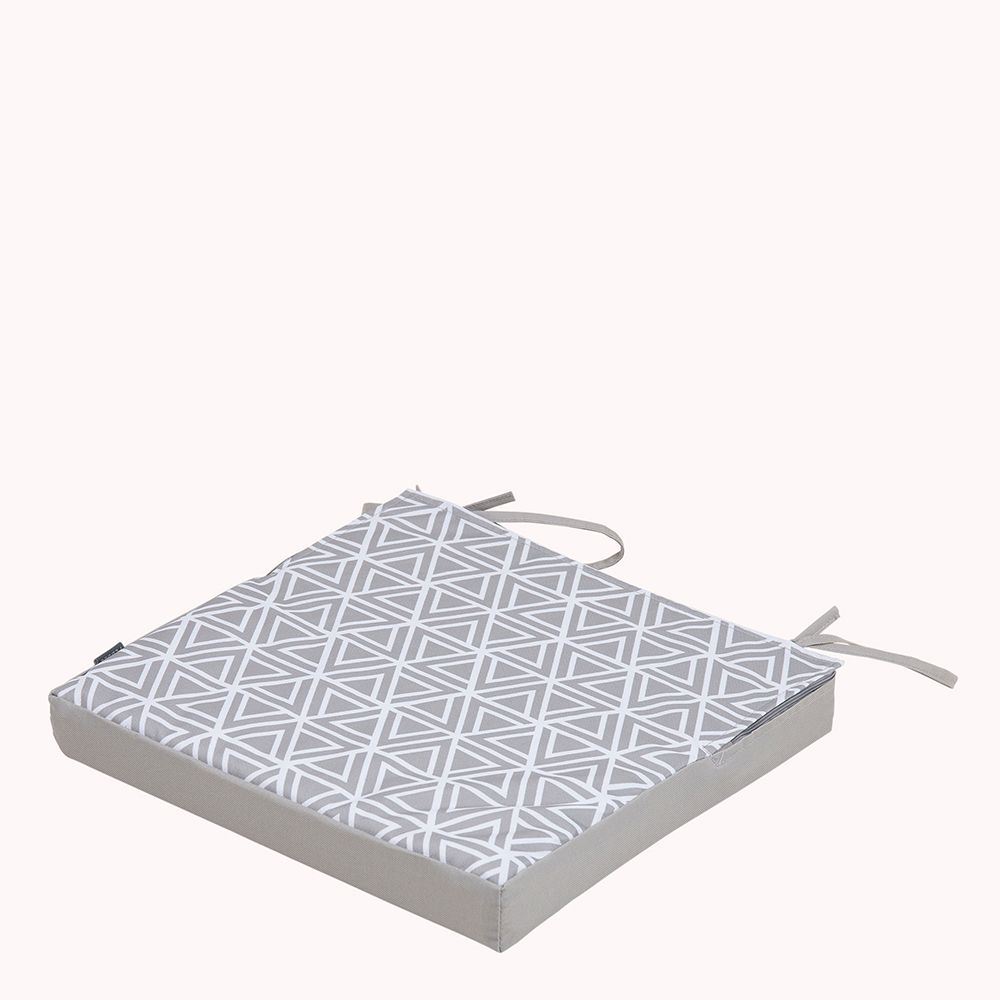 Veeva® Medium Square Geometric Print Seat Pad, Grey
