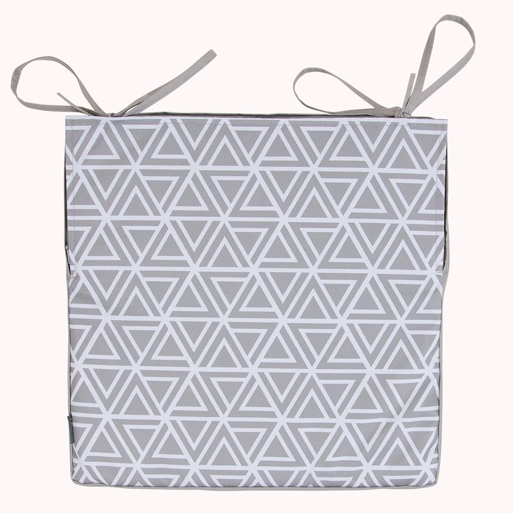 Veeva® Medium Square Geometric Print Seat Pad, Grey