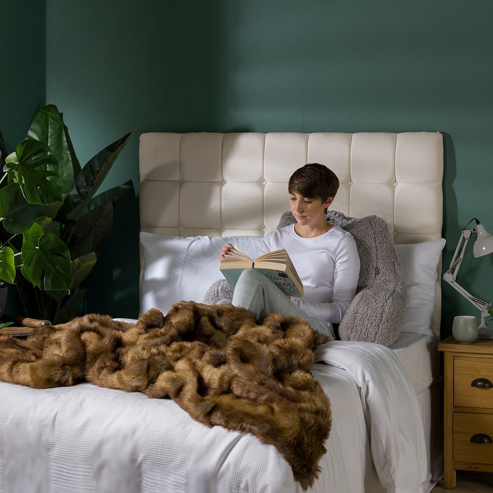 icon® Luxury Faux Fur Throw, Brown Bear