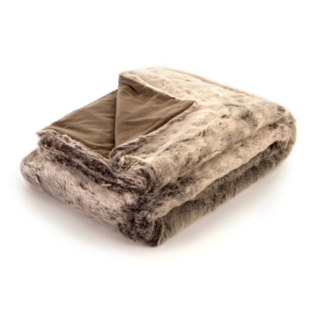 icon® Luxury Faux Fur Throw, Mink