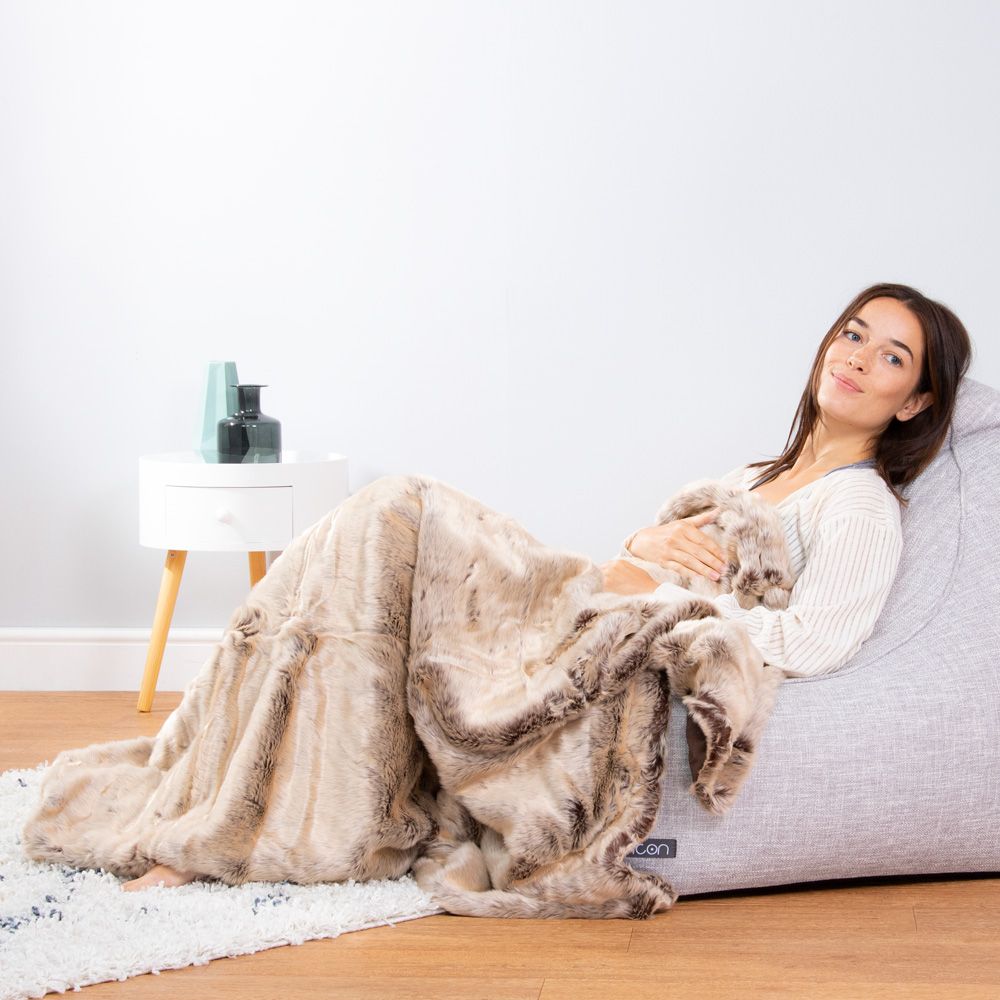 icon® Luxury Faux Fur Throw, Mink
