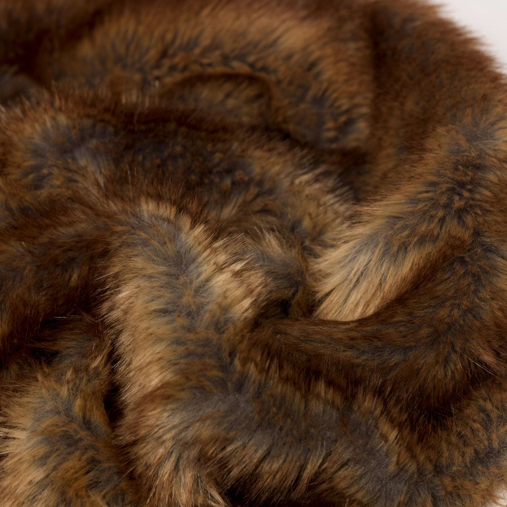 icon® Luxury Faux Fur Throw, Brown Bear