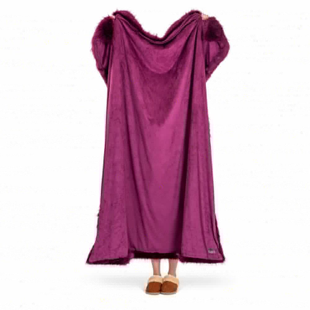 Icon® Sabrina Spikey Faux Fur Throw, Wine
