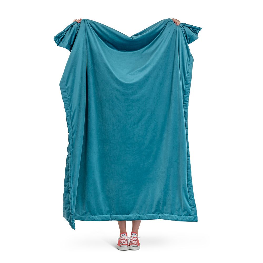 Icon® Rosa Velvet Throw, Teal