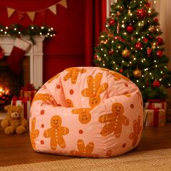 icon® Kids Festive Gingerbread Print Classic Bean Bag