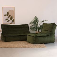 icon® Kota Velvet Sofa and Lounger, Olive