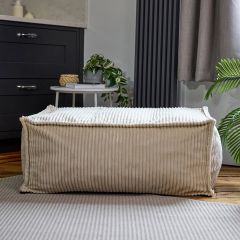 icon® Como Rectangle Chunky Cord Footstool, Natural