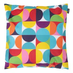 Veeva® Circluar Rainbow Geometric Print Outdoor Cushion