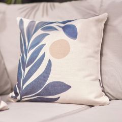 icon® Walnut Leaf Print Cushion, Blue