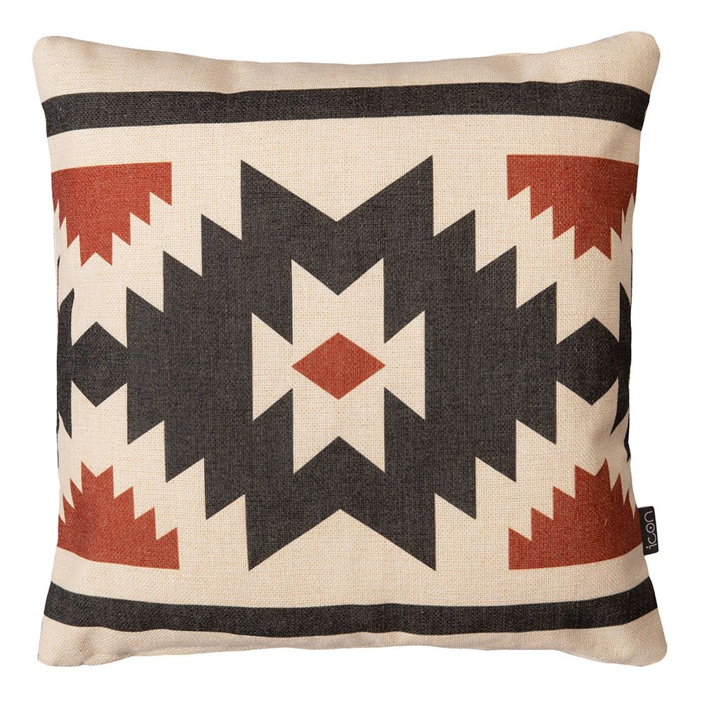 icon® Textured Aztec Terracotta Outdoor Cushion