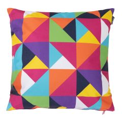 icon® Geometric Print Indoor-Outdoor Cushion, Technicolour