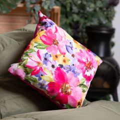 icon® Watercolour Floral Indoor-Outdoor Cushion, Multicolour