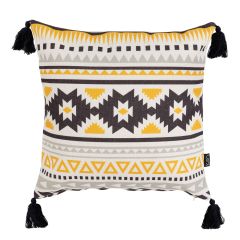 icon® Textured Aztec Ochre Outdoor Cushion