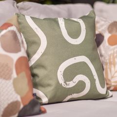 icon® Abstract Squiggle Print Indoor-Outdoor Cushion, Multicolour