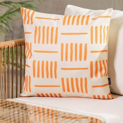 Graphic Lines Indoor-Outdoor Cushion, Orange