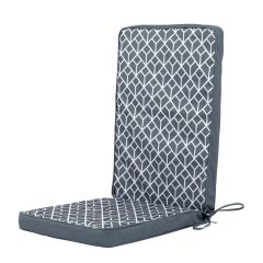icon® Geometric Outdoor High Back Seat Pad, Charcoal