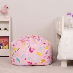 icon® Kids Mermaid Print Classic Bean Bag, Pink