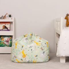 icon® Kids Animal Safari Print Classic Bean Bag, Green