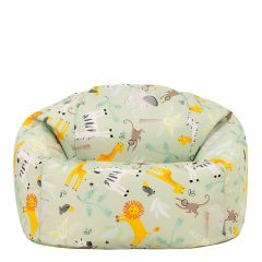 icon® Kids Animal Safari Print Classic Bean Bag, Green