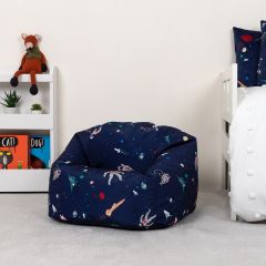 icon® Kids Space Print Classic Bean Bag, Navy Blue