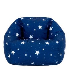 icon® Kids Star Print Classic Bean Bag, Navy Blue