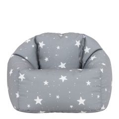 icon® Kids Star Print Classic Bean Bag, Grey