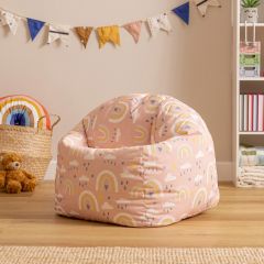 icon® Kids Rainbow Print Classic Bean Bag, Pink