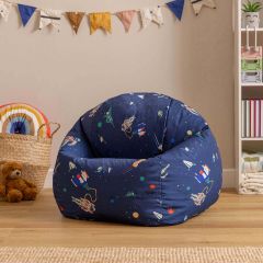 icon® Kids Space Print Classic Bean Bag, Navy Blue