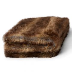 icon® Luxury Faux Fur Throw, Brown Bear