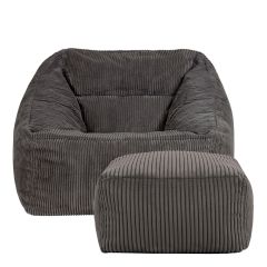 icon® Morgan Cord Armchair Bean Bag & Footstool