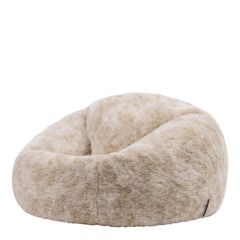 grey fur bean bag