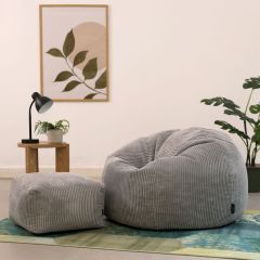 icon® Kingston Cord Classic Bean Bag & Footstool