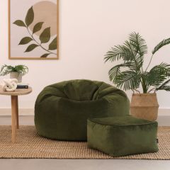 icon® Aurora Velvet Bean Bag & Footstool