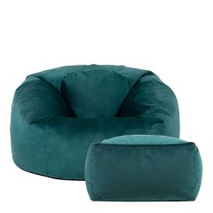 icon® Aurora Velvet Bean Bag & Footstool