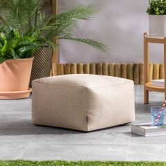 Amara Outdoor Woven Square Footstool