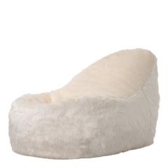 icon® Faux Fur Dream Lounger Bean Bag, Cream