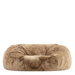 icon® Ottawa Cloud Two-seater Faux Fur Bean Bag, Mink