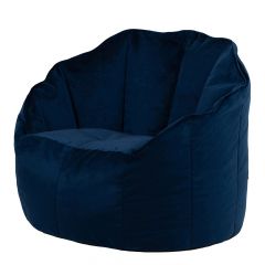 icon® Sirena Velvet Bean Bag Accent Chair, Navy Blue