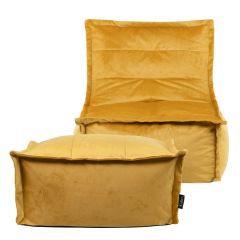 icon® Dolce Velvet Lounger Bean bag & Footstool