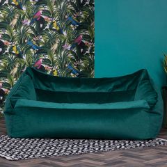 icon® Cecilia Velvet Loveseat Bean Bag