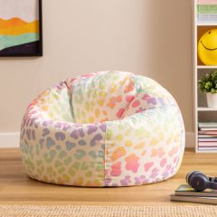 icon® Teen Ombre Leopard Print Classic Bean Bag, Multicolour